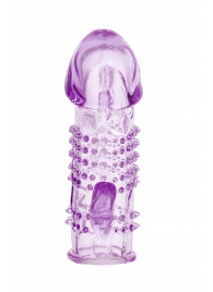 Фиолетовая насадка с коготком и шипами - 13 см. - Toyfa Basic - в Архангельске купить с доставкой