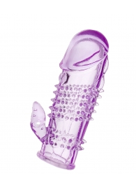 Фиолетовая насадка с коготком и шипами - 13 см. - Toyfa Basic - в Архангельске купить с доставкой