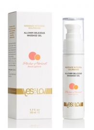 Универсальный массажный гель-смазка Allover Delicious Massage Gel с ароматом персика и аброкоса - 50 мл. - YESforLOV - купить с доставкой в Архангельске