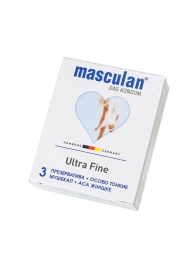 Ультратонкие презервативы Masculan Ultra Fine с обильной смазкой - 3 шт. - Masculan - купить с доставкой в Архангельске
