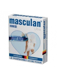 Ультратонкие презервативы Masculan Ultra Fine с обильной смазкой - 3 шт. - Masculan - купить с доставкой в Архангельске