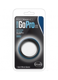 Черно-синее эрекционное кольцо Silicone Go Pro Cock Ring - Blush Novelties - в Архангельске купить с доставкой