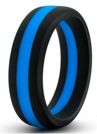 Черно-синее эрекционное кольцо Silicone Go Pro Cock Ring - Blush Novelties - в Архангельске купить с доставкой