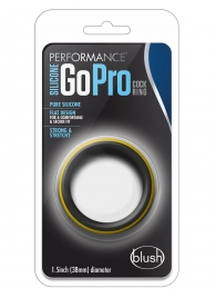 Черно-желтое силиконовое эрекционное кольцо Silicone Go Pro Cock Ring - Blush Novelties - в Архангельске купить с доставкой