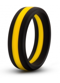 Черно-желтое силиконовое эрекционное кольцо Silicone Go Pro Cock Ring - Blush Novelties - в Архангельске купить с доставкой