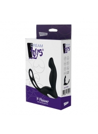 Черный вибромассажер простаты P-PLEASER W ERECTION ENHANCE - Dream Toys - в Архангельске купить с доставкой
