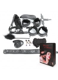 Чёрно-серебристый набор БДСМ - Notabu - купить с доставкой в Архангельске