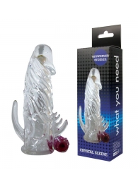 Закрытая прозрачная вибронасадка на пенис Crystal Sleeve Vibe - Erowoman-Eroman - в Архангельске купить с доставкой