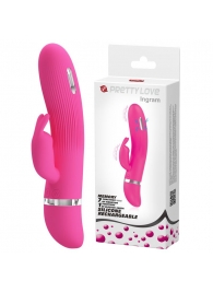 Розовый вибратор Ingram с электростимуляцией - 19,2 см. - Baile - купить с доставкой в Архангельске