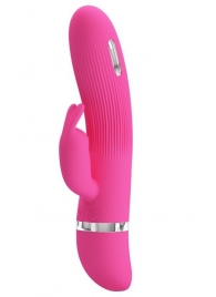 Розовый вибратор Ingram с электростимуляцией - 19,2 см. - Baile - купить с доставкой в Архангельске