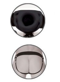 Черный полый страпон унисекс Hollow Strap-On - 14,5 см. - Pipedream - купить с доставкой в Архангельске