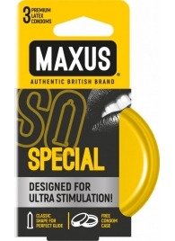 Презервативы с точками и рёбрами в железном кейсе MAXUS Special - 3 шт. - Maxus - купить с доставкой в Архангельске