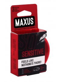Ультратонкие презервативы в железном кейсе MAXUS Sensitive - 3 шт. - Maxus - купить с доставкой в Архангельске