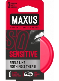 Ультратонкие презервативы в железном кейсе MAXUS Sensitive - 3 шт. - Maxus - купить с доставкой в Архангельске