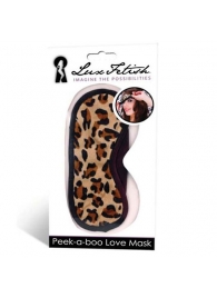 Леопардовая маска на глаза Peek-a-Boo - Lux Fetish - купить с доставкой в Архангельске