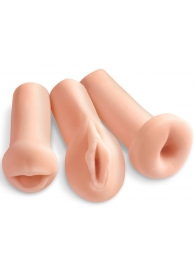 Комплект из 3 мастурбаторов All 3 Holes: вагина, анус, ротик - Pipedream - в Архангельске купить с доставкой
