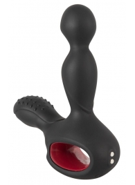 Черный вибромассажер простаты с нагревом и ротацией Prostate Plug - 14,5 см. - Orion - в Архангельске купить с доставкой