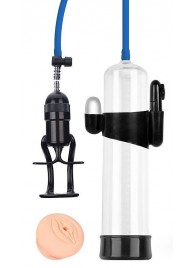 Прозрачная вакуумная вибропомпа Sex Expert с насадкой-вагиной - Sex Expert - в Архангельске купить с доставкой