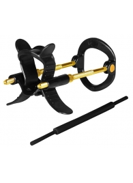 Черно-золотистый экстендер для пениса Sex Expert - Sex Expert - в Архангельске купить с доставкой