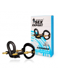 Черный экстендер-растяжитель пениса - Sex Expert - в Архангельске купить с доставкой