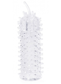 Закрытая рельефная насадка Crystal sleeve с усиками - 12 см. - Erowoman-Eroman - в Архангельске купить с доставкой