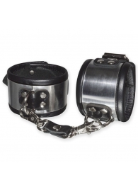 Эффектные серебристо-черные наручники с металлическим блеском - Sitabella - купить с доставкой в Архангельске