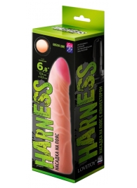 Фаллическая насадка на трусики харнесс - 17,5 см. - LOVETOY (А-Полимер) - купить с доставкой в Архангельске