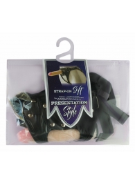 Черный пояс-трусики с двумя насадками Soft-Dolli - 16,5 и 10,5 см. - LOVETOY (А-Полимер) - купить с доставкой в Архангельске