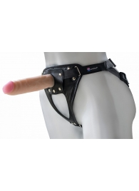 Черный пояс-трусики с насадкой  Soft-Принц  - 17 см. - LOVETOY (А-Полимер) - купить с доставкой в Архангельске