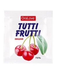 Пробник гель-смазки Tutti-frutti с вишнёвым вкусом - 4 гр. - Биоритм - купить с доставкой в Архангельске