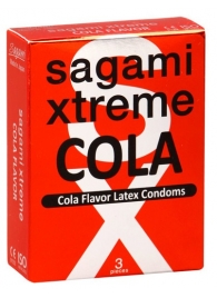 Ароматизированные презервативы Sagami Xtreme COLA - 3 шт. - Sagami - купить с доставкой в Архангельске