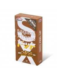 Презервативы Sagami Xtreme FEEL UP с точечной текстурой и линиями прилегания - 10 шт. - Sagami - купить с доставкой в Архангельске