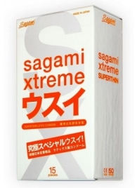 Ультратонкие презервативы Sagami Xtreme SUPERTHIN - 15 шт. - Sagami - купить с доставкой в Архангельске