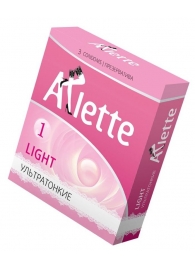 Ультратонкие презервативы Arlette Light - 3 шт. - Arlette - купить с доставкой в Архангельске