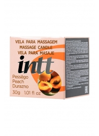 Массажная свеча для поцелуев Peach с ароматом персика - 30 гр. - INTT - купить с доставкой в Архангельске