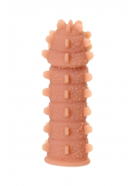 Телесная реалистичная насадка KOKOS Extreme Sleeve 04 с дополнительной стимуляцией - 12,7 см. - KOKOS - в Архангельске купить с доставкой