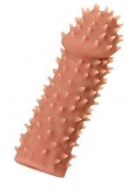 Телесная реалистичная насадка KOKOS Extreme Sleeve 07 с дополнительной стимуляцией - 12,7 см. - KOKOS - в Архангельске купить с доставкой