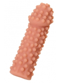 Телесная реалистичная насадка KOKOS Extreme Sleeve 10 с дополнительной стимуляцией - 14,7 см. - KOKOS - в Архангельске купить с доставкой