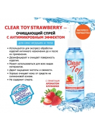 Очищающий спрей для игрушек CLEAR TOY Strawberry - 100 мл. - Биоритм - купить с доставкой в Архангельске