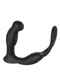 Черная анальная пробка NEXUS SIMUL8 с фиксацией на теле кольцами - Nexus Range - в Архангельске купить с доставкой