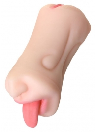 Телесный двусторонний мастурбатор Fruity Tongue - ротик и вагина - ToyFa - в Архангельске купить с доставкой