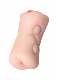 Телесный двусторонний мастурбатор Rich Fruit - вагина и анус - ToyFa - в Архангельске купить с доставкой