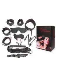 Большой игровой набор БДСМ: наручники, оковы, маска, кляп, плеть, ошейник с поводком, верёвка, зажимы для сосков - Notabu - купить с доставкой в Архангельске