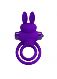 Фиолетовое эрекционное кольцо с вибростимуляцией клитора Vibrant Penis Ring III - Baile - в Архангельске купить с доставкой
