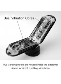 Черный мастурбатор Flip Zero с вибрацией - Tenga - в Архангельске купить с доставкой