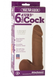 Насадка-мулат для трусиков Vac-U-Lock 6  ULTRASKYN Cock - 17,3 см. - Doc Johnson - купить с доставкой в Архангельске
