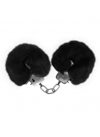 Черные меховые наручники Love с ключиками - Baile - купить с доставкой в Архангельске