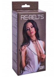 Коричневый поводок и чокер с кольцом Sofi - Rebelts - купить с доставкой в Архангельске