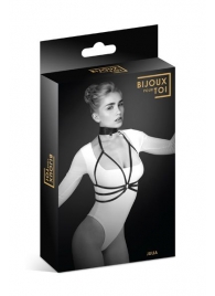 Черная упряжь на грудь Julia - Bijoux Pour Toi - купить с доставкой в Архангельске