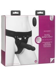 Черный полый вибрострапон Body Extensions BE Aroused - 17,78 см. - Doc Johnson - купить с доставкой в Архангельске